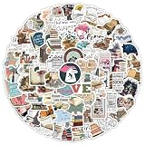 GWEOR 100 Pegatinas Vintage para Scrapbooking, para Decorar Libros Botellas Álbumes y Ordenadores