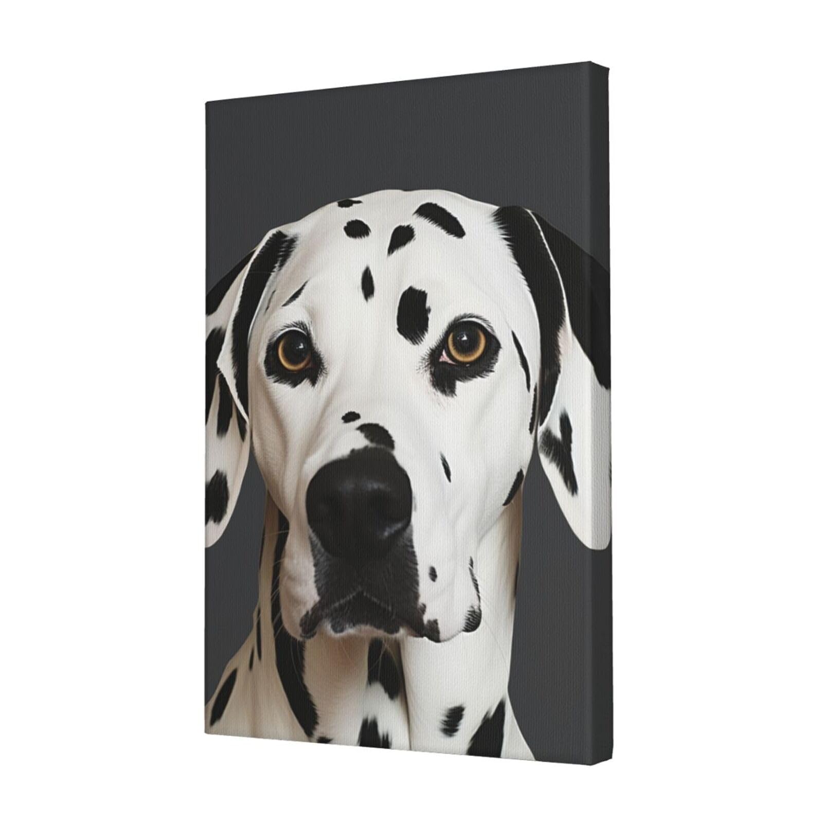 KLOPH Dalmatian Canvas Wall Art for Living Room 12"x18" Modern Artwork Painting for Bathroom Hanging Canvas Prints Aesthetic Wallart for Bedroom Kitchen Office Wall Decor