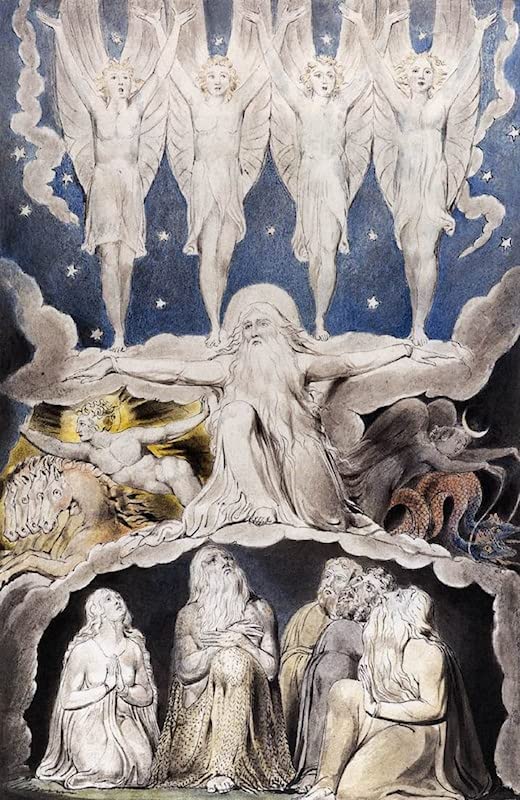 The Book of Job William Blake poster décoration murale toile 58x90cm sans cadre