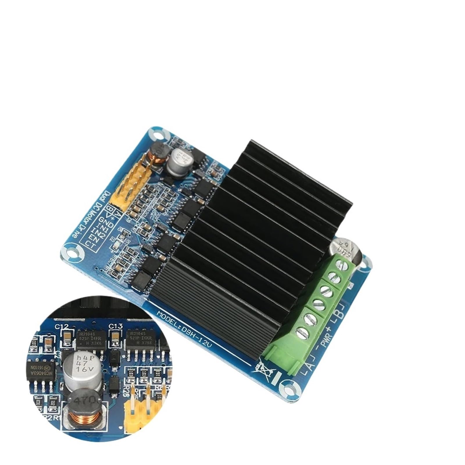 Controlador Reversible de velocidad del Motor de doble canal DC 5V-12V controlador de puente H módulo controlador de Motor controlador de placa de pan