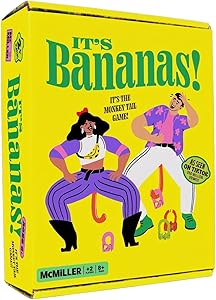 It's Bananas! The Monkey Tail Game – Funny Family & Party Game for Kids & Adults | Hilarious Gift for Birthday, Christmas, Bachelorette, Thanksgiving, White Elephant
