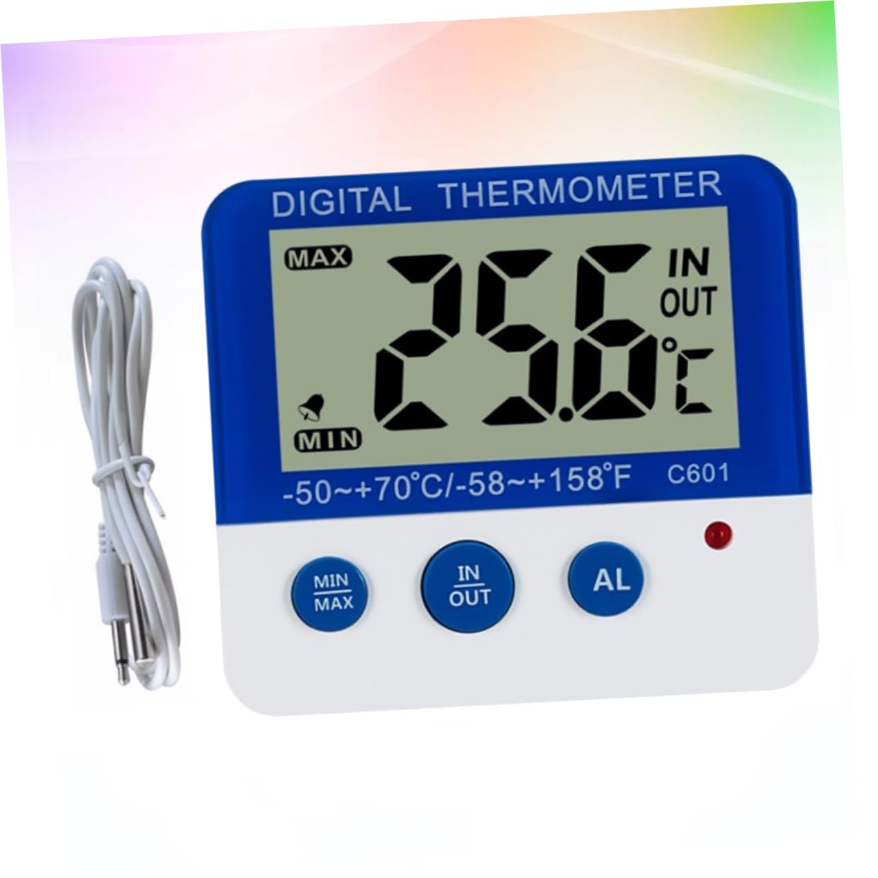 Alipis 3 Pz Termometro Ed Esterno Termometri Digitali Termometro Per Interni Allarme Di Alta e Bassa Temperatura Termometro C601 Termometro Digitale Blue