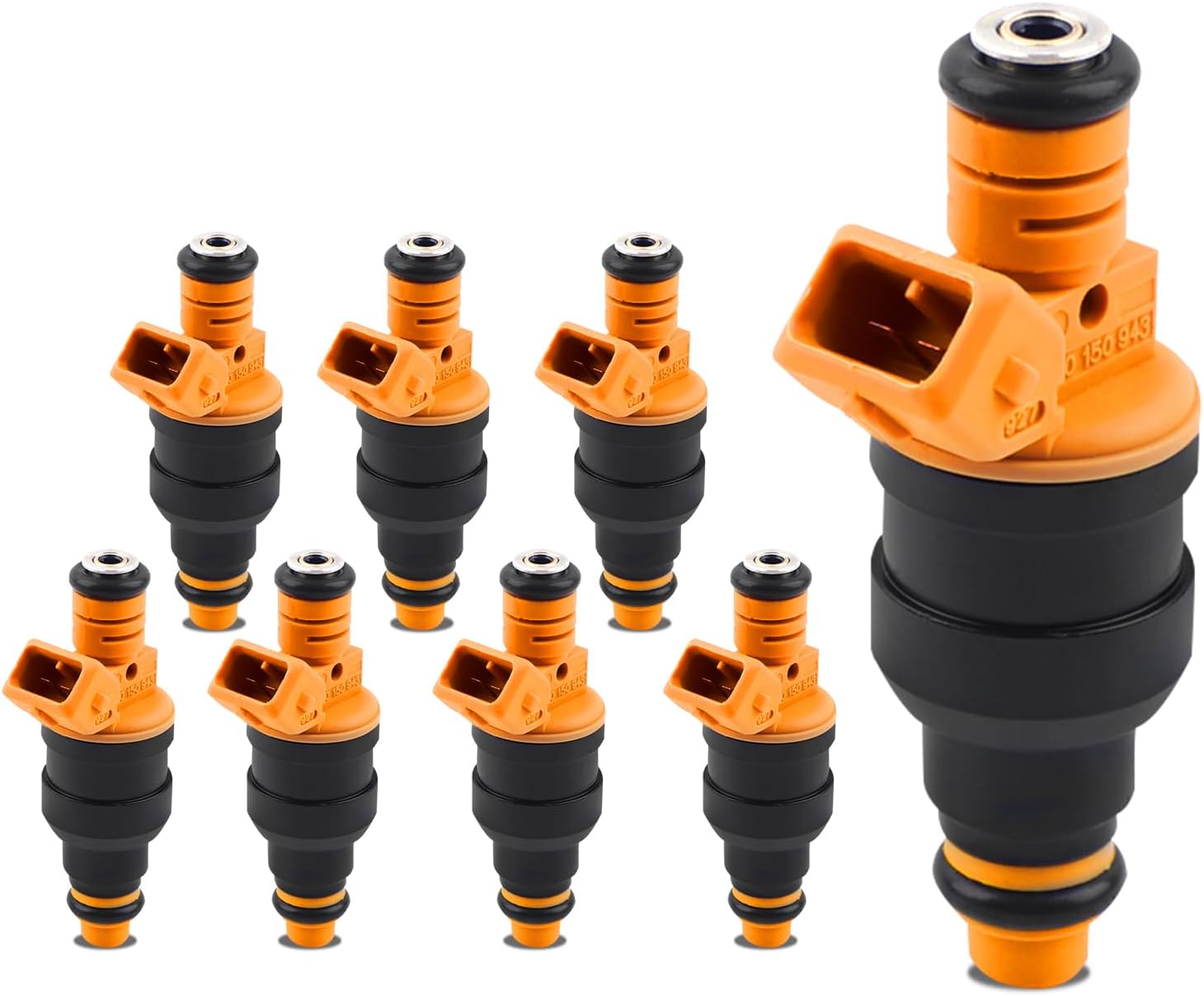 Upgraded Set of 8 Fuel Injectors Compatible with Ford Lincoln Mercury Mustang Vehicles-4.6L 5.0L 5.4L 5.8L E150 E250 E350 F150 F250 F350 Fuel Injector Kit Replace OE 0280150943 0280150939 0280150909