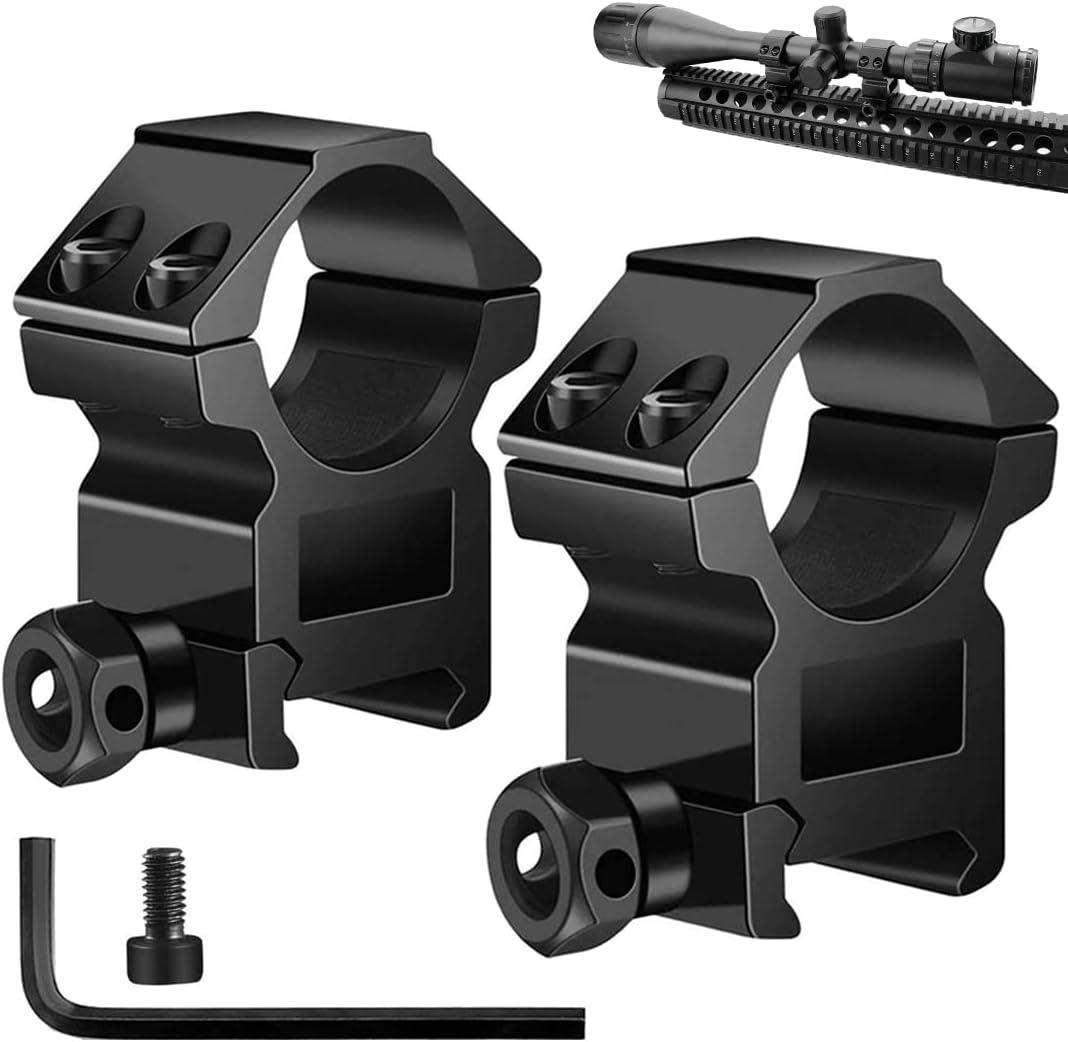 LONSEL 1'' Scope Rings, 2Pcs High Profile or 2Pcs Medium Profile 1 Inch Scope Mount Rings for Picatinny Rail