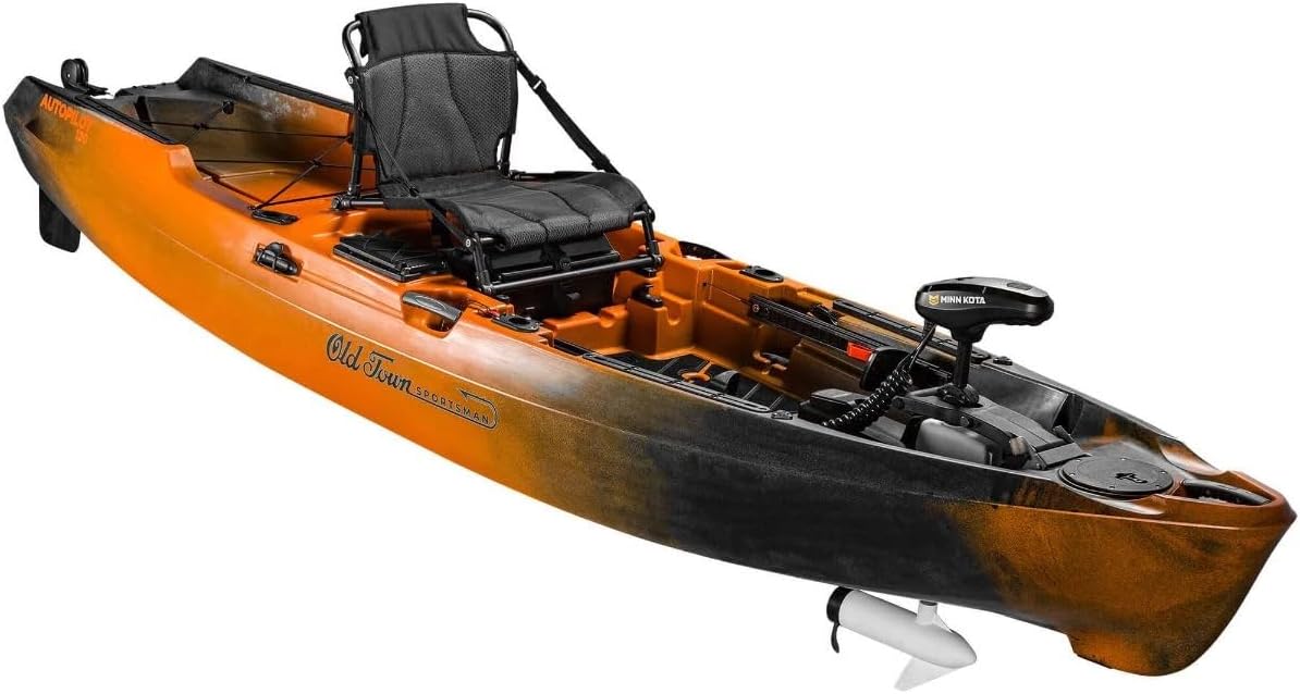 Old Town Sportsman AutoPilot 120 Solo Sit-on-Top Fishing Motorized Kayak, with Minn Kota Motor, 12 ft