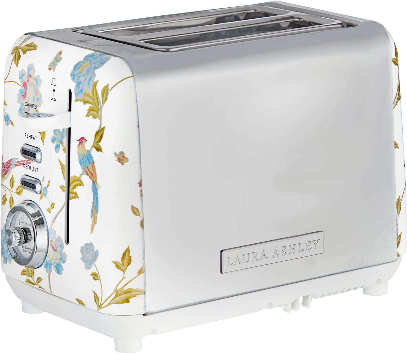 Laura Ashley Elveden White Multi Functional 2 Slice Toaster