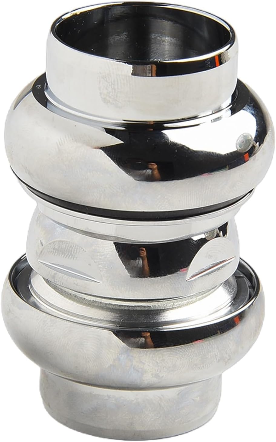 1 Inch Threaded Bike Headset With Bearings For Fixed Gear And Racing Bikes, CNC Machined Aluminum Alloy, Lightweight Cycling Component(Silver)