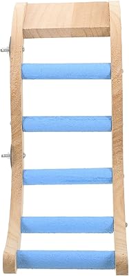 Ipetboom Bird Ladder Toys Bird Climbing Ladder Parrot Wood Ladder Parakeet Chew Claw Grinding Toy Birdcage Accessories for Parrots Parakeets Cockatiels Small Animals Pets Wood Bird Perch Stand