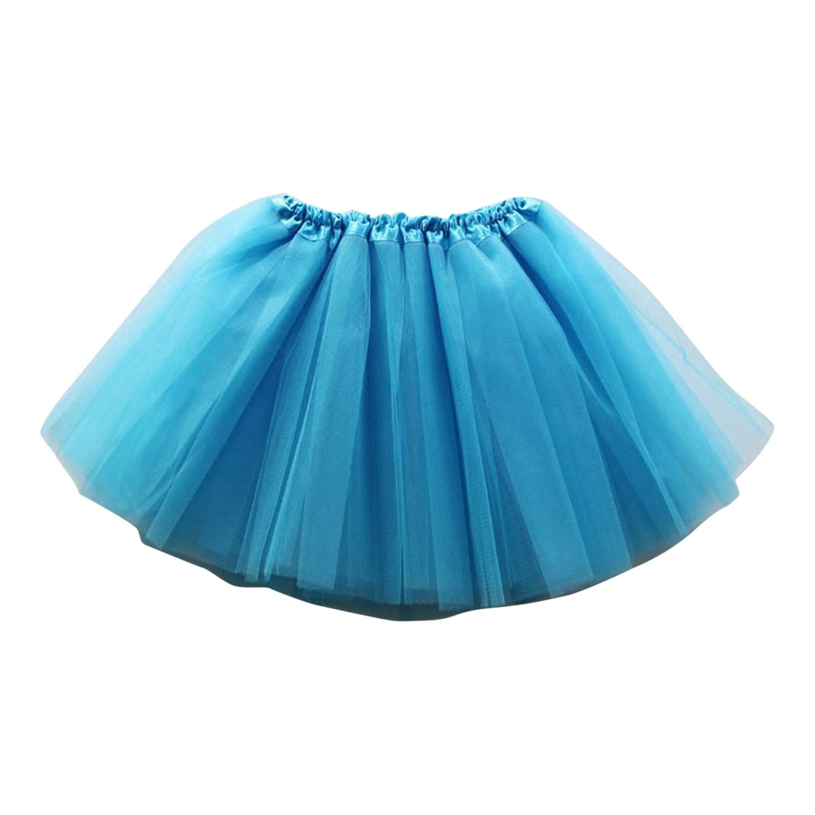 Girls Cute Pompoms Short Skirt Cute Tulle Tutu Princess Skirt Toddler Kids Girl Multicolour Flowy Mini Skirt