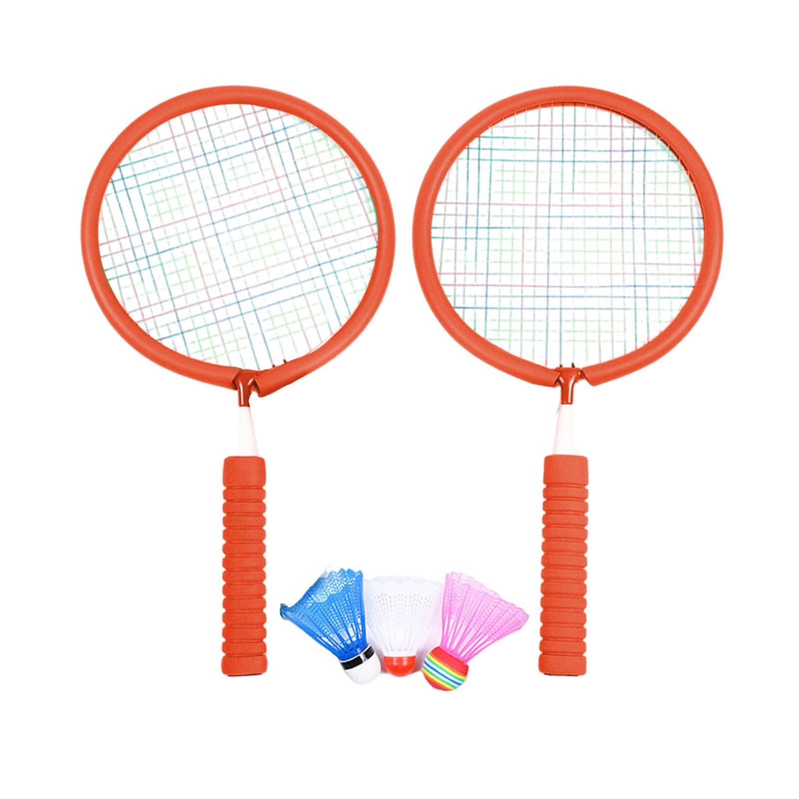 Raqueta De Bádminton Para Niños - Raqueta De Volantes Portátil | Juego De Raqueta Juguetes De Playa | Set De Tenis Con Pelota Blanda | Juego De Bádminton Ligero Para Niños, Jugadores Principiantes, In