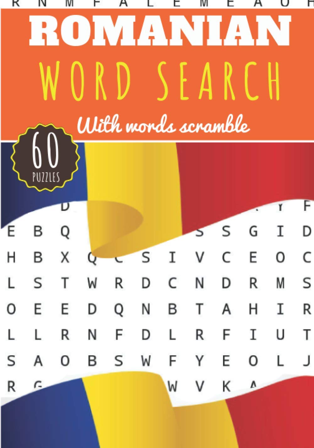 Romanian Word Search: 60 puzzles | Challenging Puzzle Brain book For Adults, Kids, Seniors | More than 400 Romanian words about Romania and the ... Educational Gift | Training brain with fun.