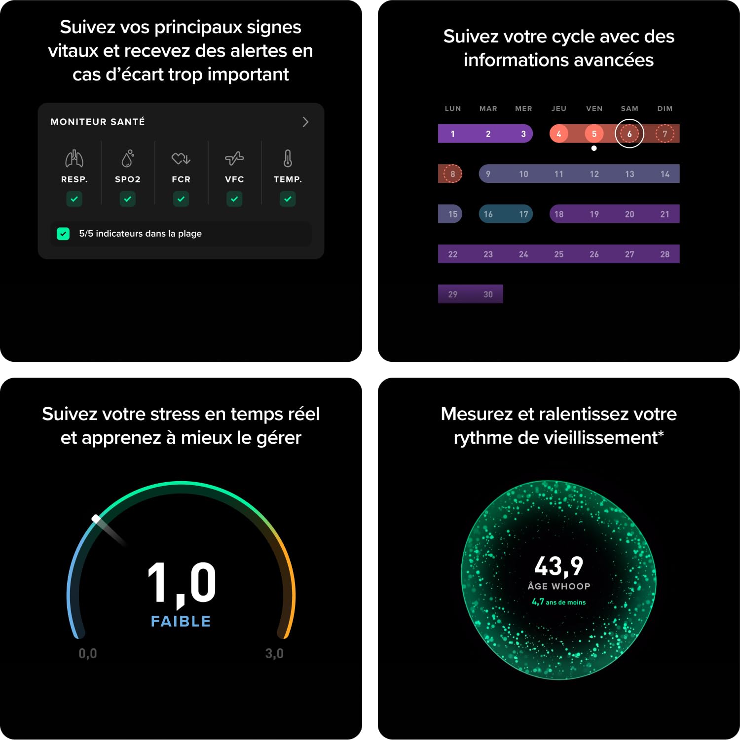 WHOOP – Abonnement 12 Mois – Capteur de Fitness et de santé WHOOP 5.0/MG – Moniteur d'activité 24h/24 et 7j/7