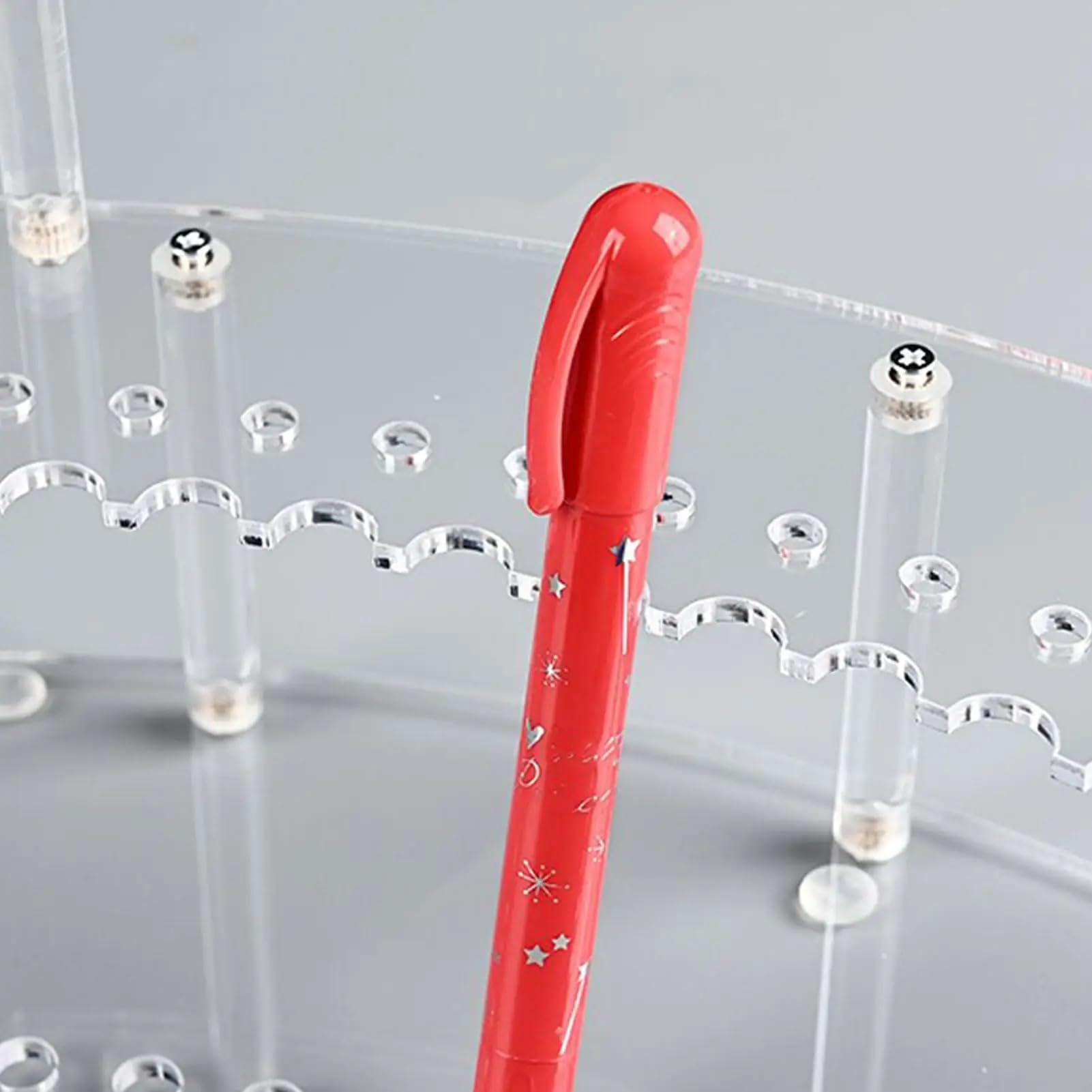 Transparenter Stiftehalter Stiftständer, 30 Fächer, transparenter Aufbewahrungsorganisator, Schreibtischzubehör