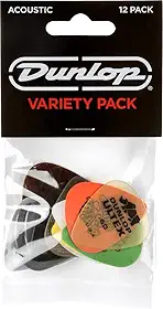 Dunlop Palhetas para instrumentos acústicos Acoustic, pacote com 12