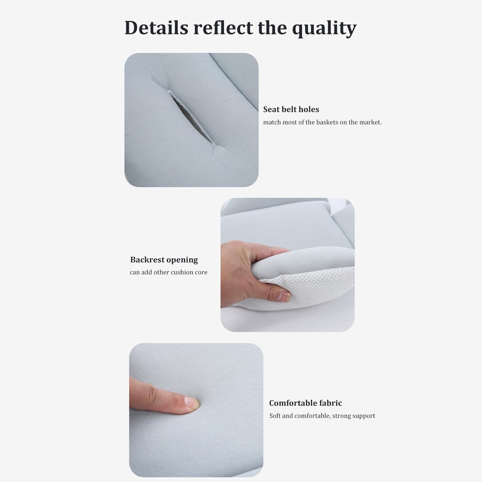 Inserto de asiento de coche para bebé, soporte para la cabeza y el cuerpo, almohadilla de inserción de asiento de cabeza y cuello, almohadilla suave para asiento de coche, funda de asiento de