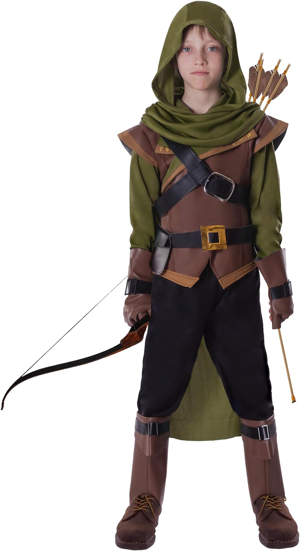 Spooktacular Creations Robin Hood Child Costume, Robin Costume for KIds Boys Halloween Costume Dress Up