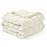 CREVENT 30X40 Cozy Soft Warm Sherpa Baby Blanket for Girls Boys, Newborn Essentials for Infant, Baby Shower Receiving Gift - White Heart 75X100cm