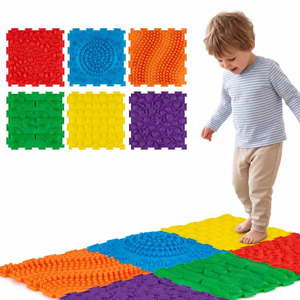 Maxmass 6PCS Massage Puzzle Floor Mat Sensory Play Mat