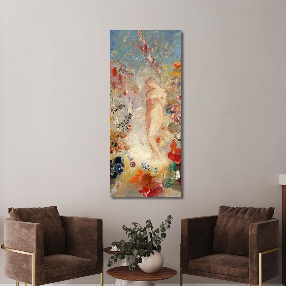 Pandoro Odilon Redon, ord53 Kunstdruck auf Leinwand, Fine Art, gerahmt, fertig zum Aufhängen, handgefertigt, 200 x 80 cm