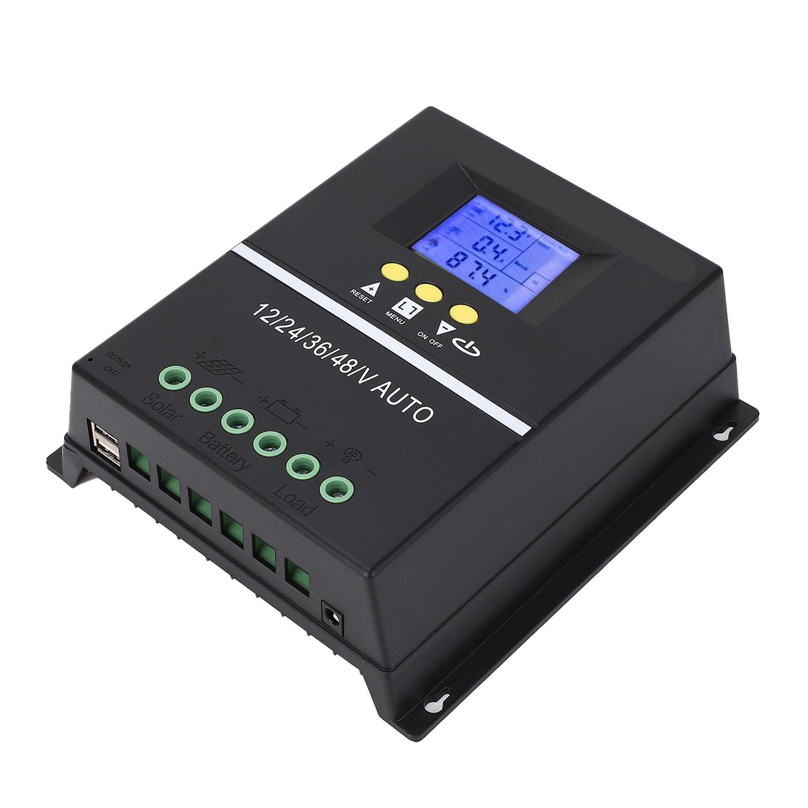 Drfeify MPPT Słoneczny Kontroler ładowania Słonecznego 12V 24 V 36V 48V Regulator Panelu Słonecznego z Wyświetlaniem Wielu Trybów Roboczych dla Systemu Zasilacza Domowego dla Domu (80A)