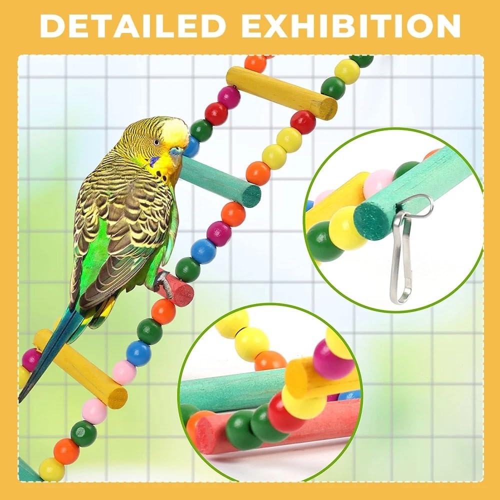 11 Piezas de Juguetes for pájaros for periquitos, Juguetes for periquitos, Juguetes interactivos for pájaros for un Tiempo de Juego entretenido, Accesorios for jaulas de pájaros