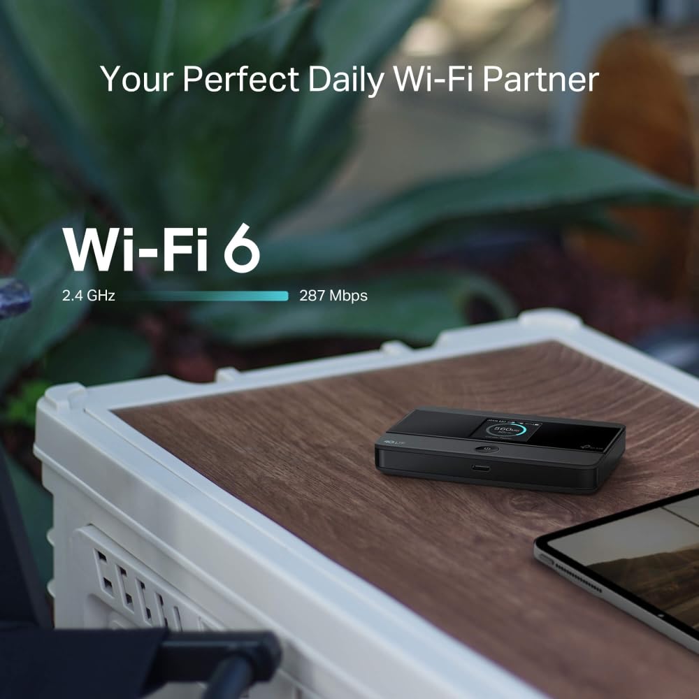 TP-Link M7352 mobilny router Wi-Fi 4G-LTE, do 150 Mbit/s, kolorowy wyświetlacz LCD, akumulator 2100 mAh (do 10 godzin czasu pracy), łączy do 10 urządzeń jednocześnie
