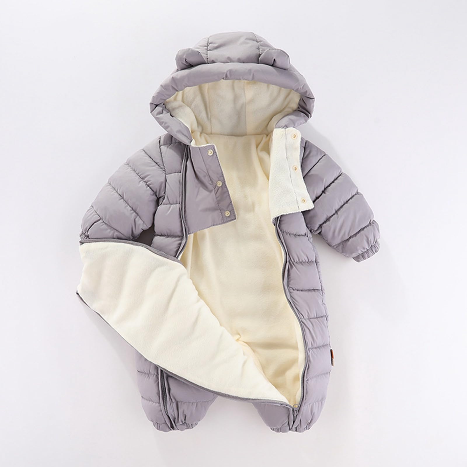 Baby Body Langarm Bodysuit Weiche Jumpsuit Bequem Baumwolle Schlafstrampler Strampler Winter Babystrampler Mit Aufdruck Schlafanzug Warm Atmungsaktiv Neutral