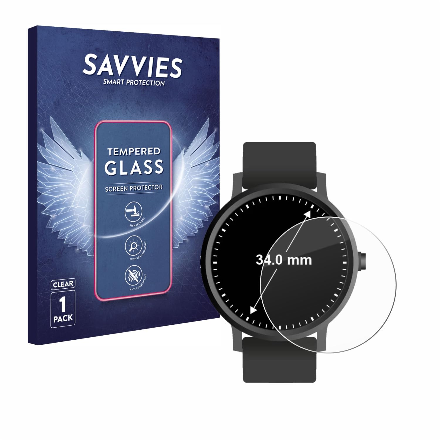 Per Orologi (Circolare, ø: 34.5 mm) Pellicola Vetro Temperato