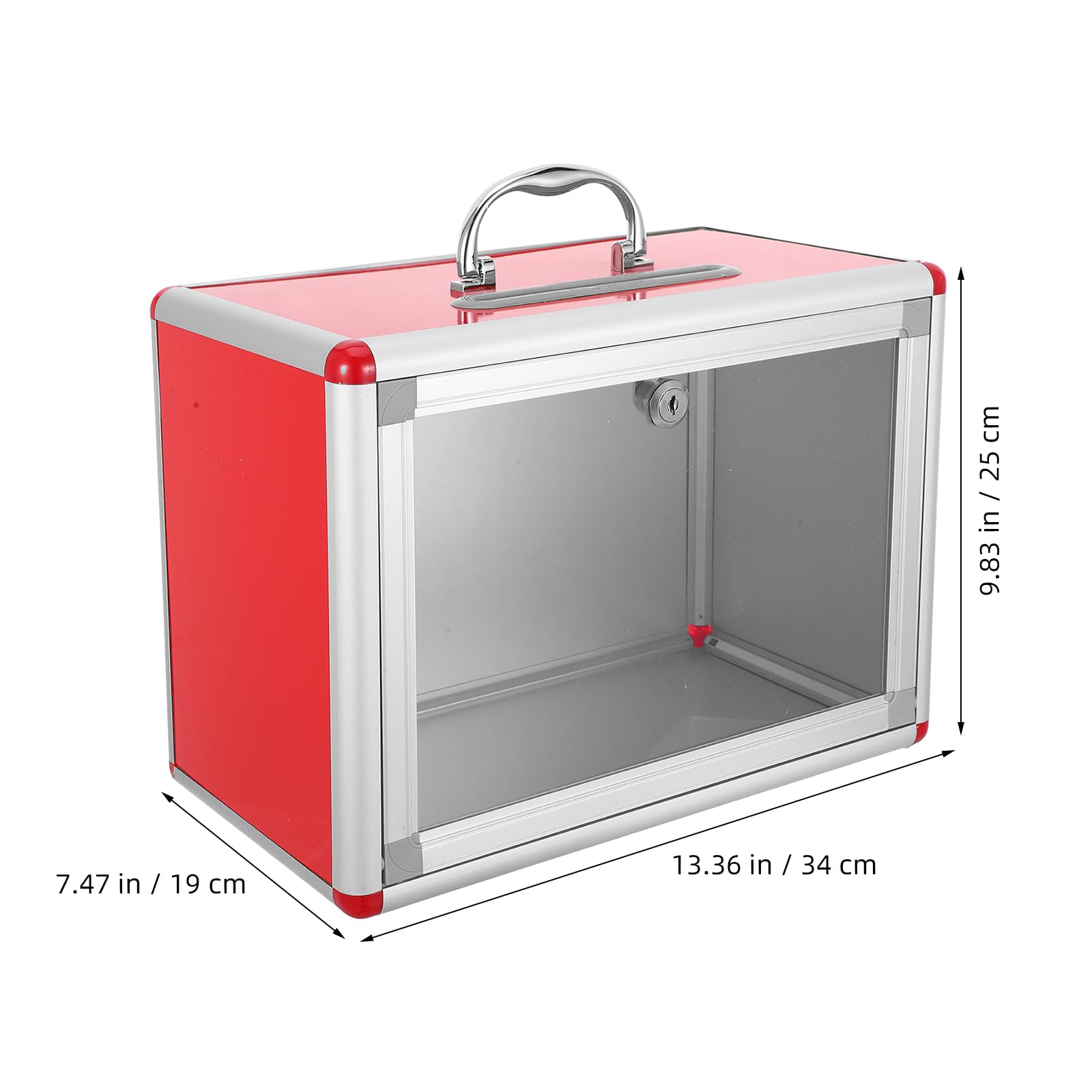 Cabilock Abstimmungsbox aus Aluminiumlegierung mit Sicherem Schlosssystem Quadratisch Abschließbar für Öffentliche Wahlveranstaltungen und Wettbewerbe
