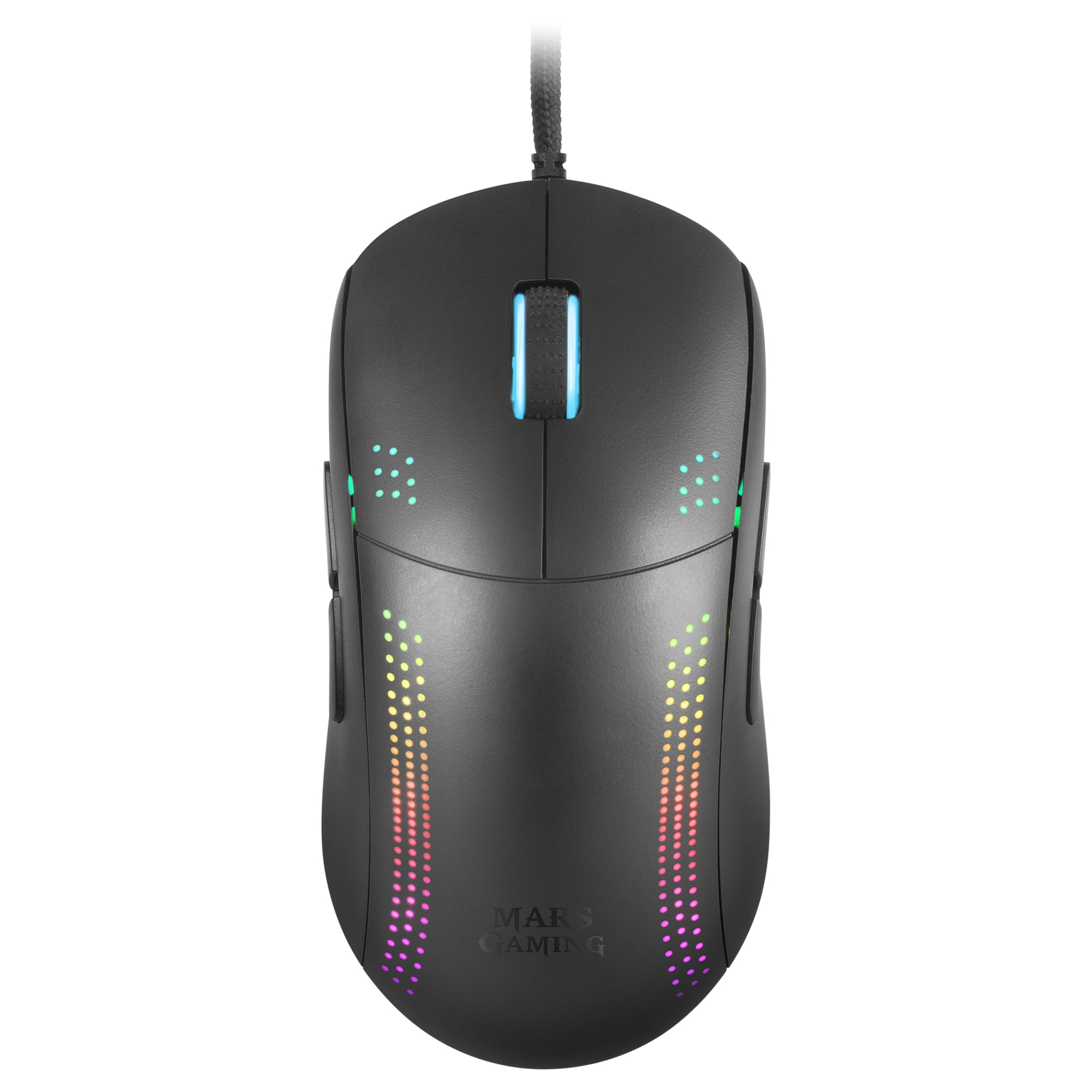 Mars Gaming MM024, Ratón Gaming RGB, Sensor Óptico 4000 dpi, Switches Mecánicos Huano, Iluminación RGB Flow, Ajuste On-The-Fly 1200/2400 / 3200/4000 dpi, Compatibilidad Multiplataforma, Negro — view 13