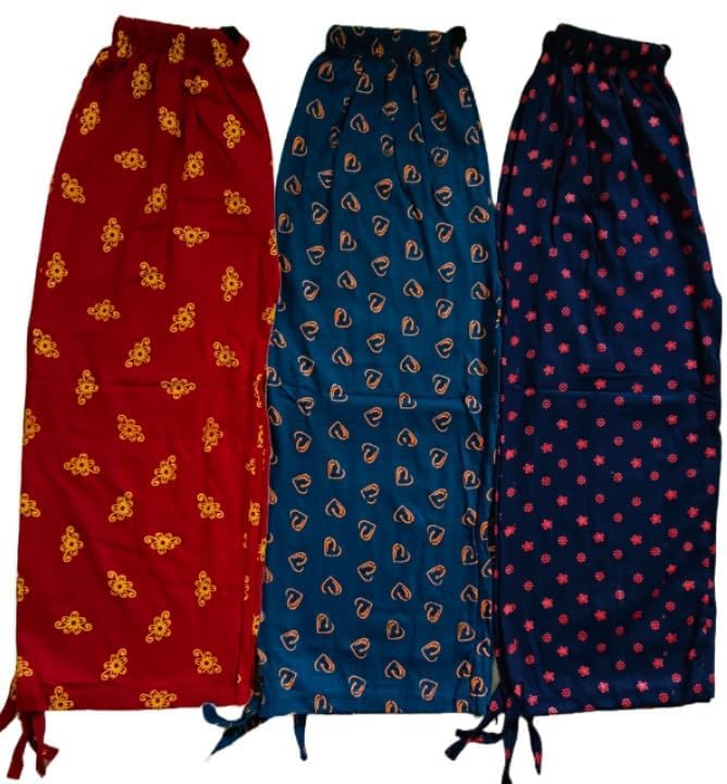 Casual Printed Cotton Capri Pants for Women, Multicolour, Pack of 3 (Prints and Colors May Vary)-image-24