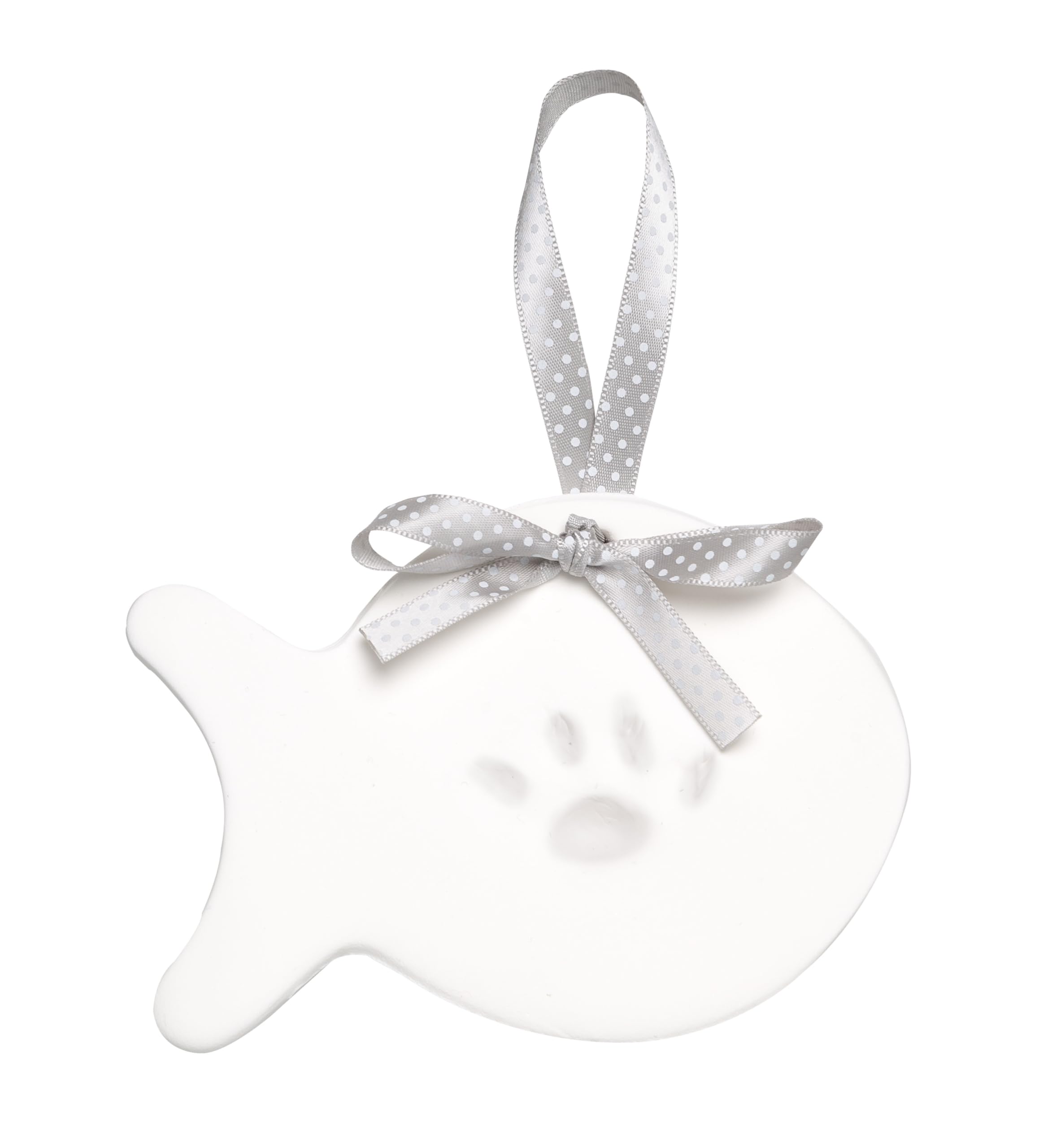 Pearhead Cat Paw Print Keepsake, Fish Shape Hanging Keepsake for Pets, DIY Hanging Pawprint Ornament