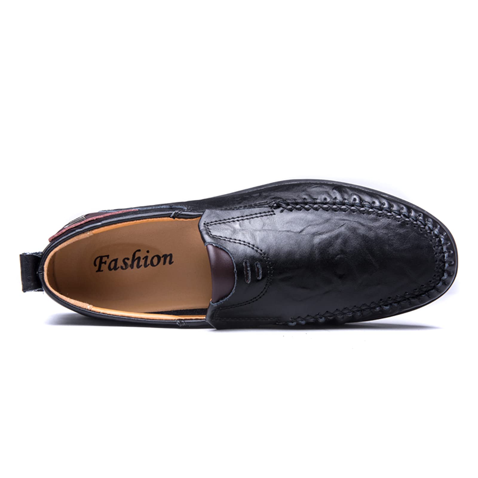 Hombres Casual Slip On Mocasines Zapatos de conducción Vestido de Cuero Mocasines Zapatillas Moda Walking Flats