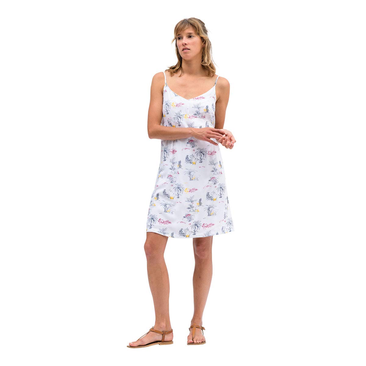 Oxbow M1domino Women's Dress, Womens, Dress, OXV916264, White, FR : XS (Taille Fabricant : 0)