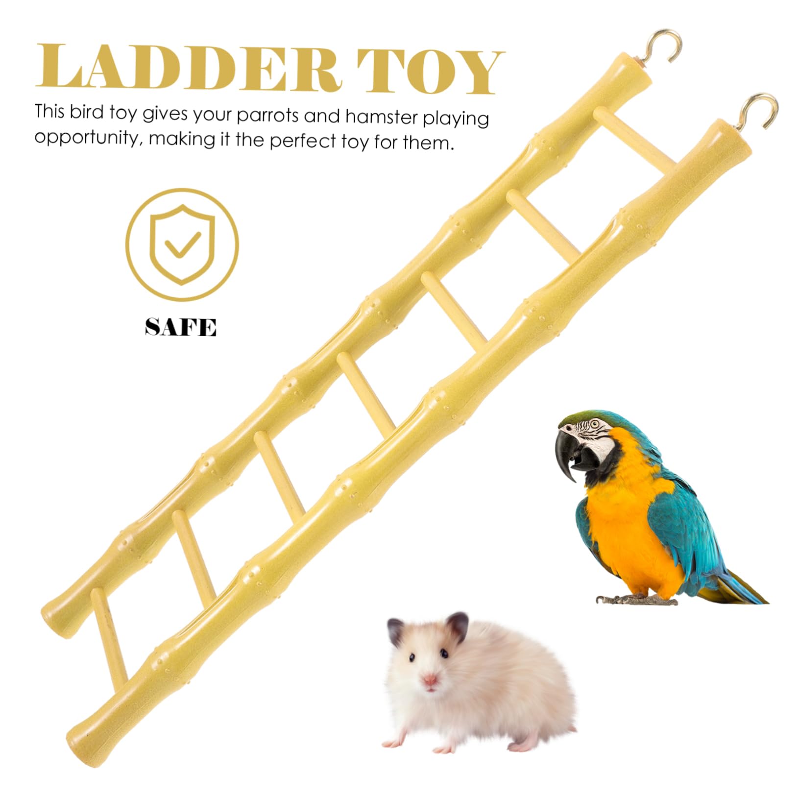 VICASKY Parrot Training Ladder Toy Bird Cage Ladder for Cage Parrot Climbing Steps