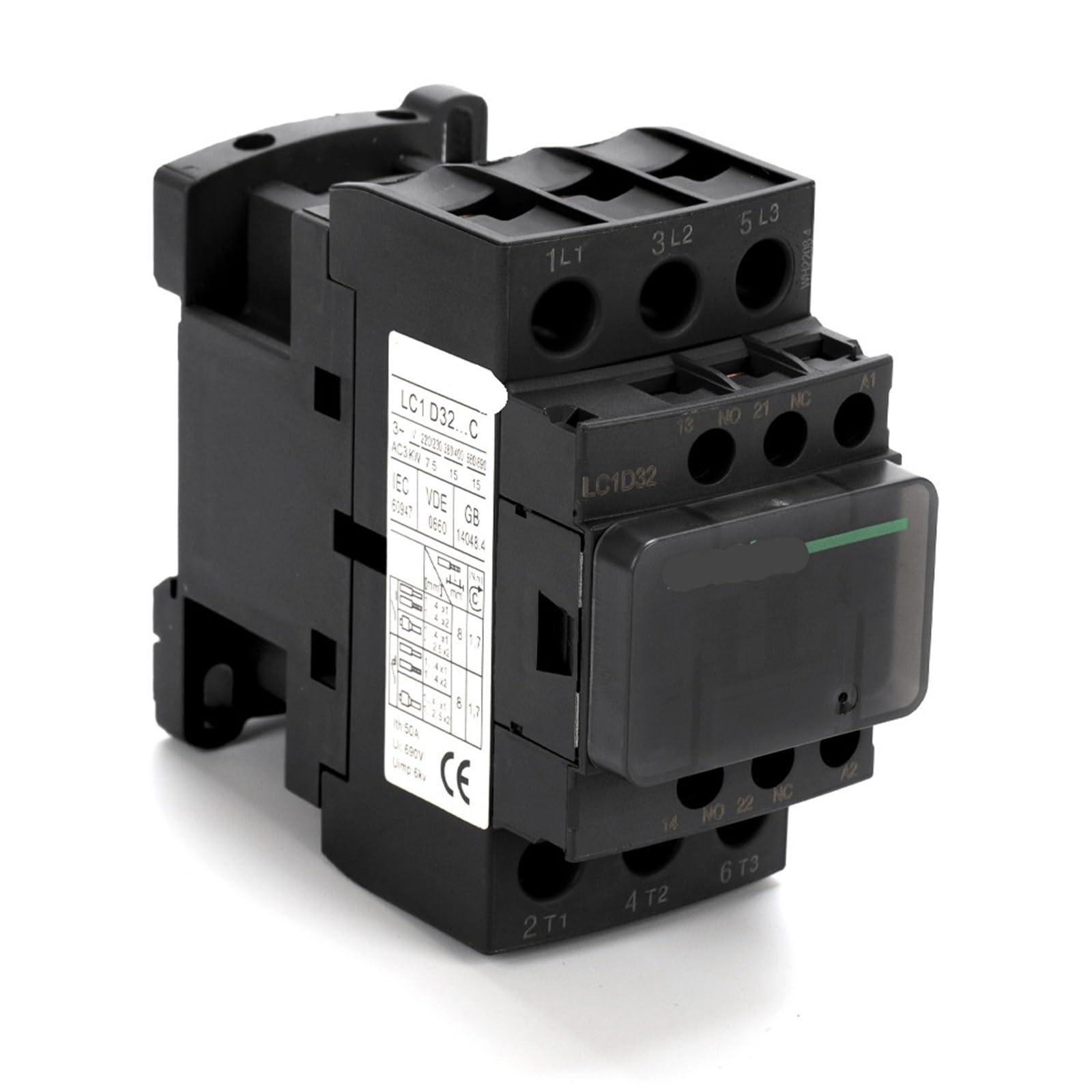 JJHQOKYNA LC1D12 AC Contactor Electric Magnetic 3P 25A 30A 40A 50A 220VAC 380VAC 24VAC for Elevator 1Pcs(D32)