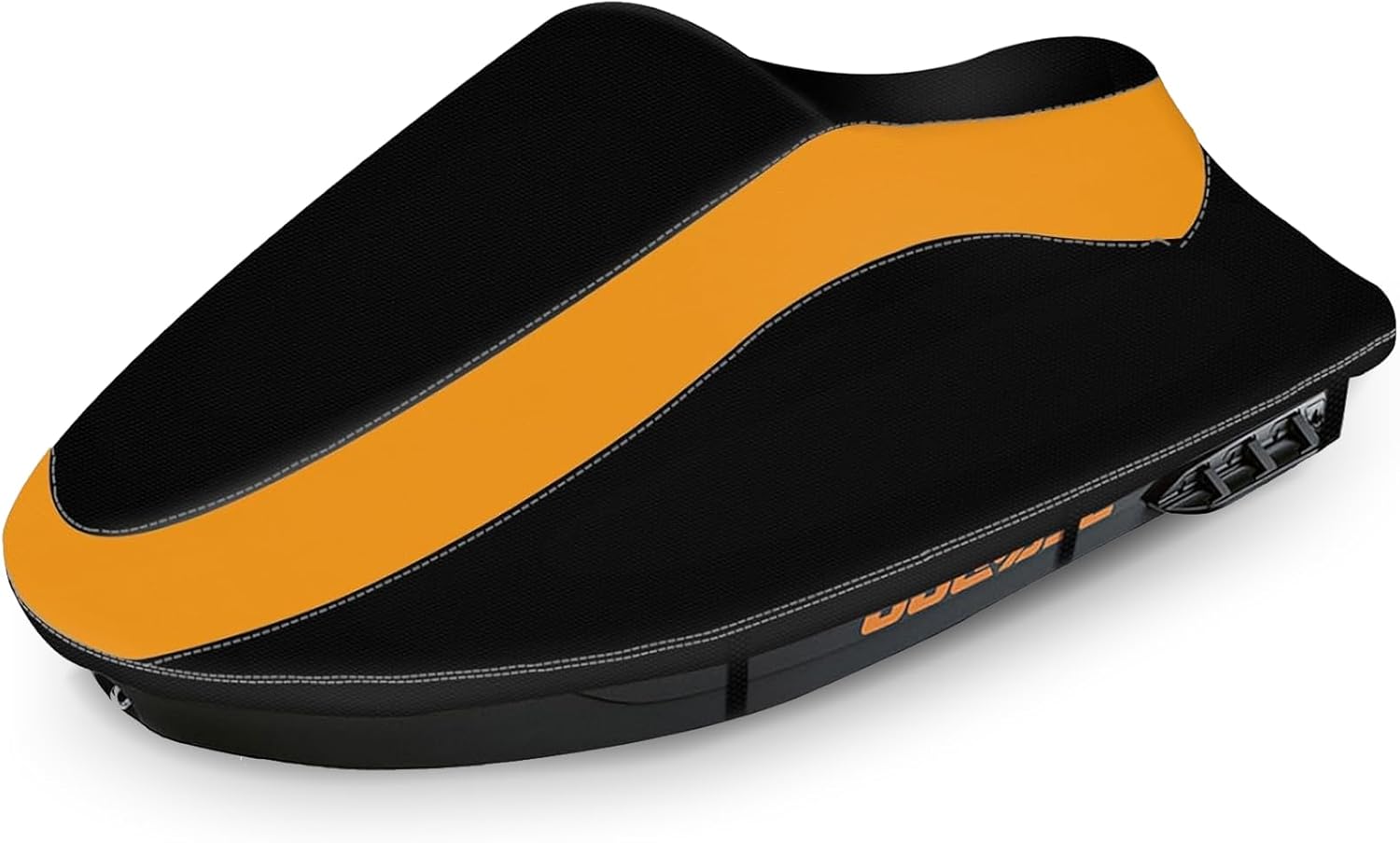 Trailerable Jet Ski Cover, Waterproof Tear and Fade Resistant Cover with 3 Windproof Buckles & Reflective Air Vent, Fits from 116" to 125" 2 Seater Black Sea Doo GTI Kawasaki(Black&Grey)