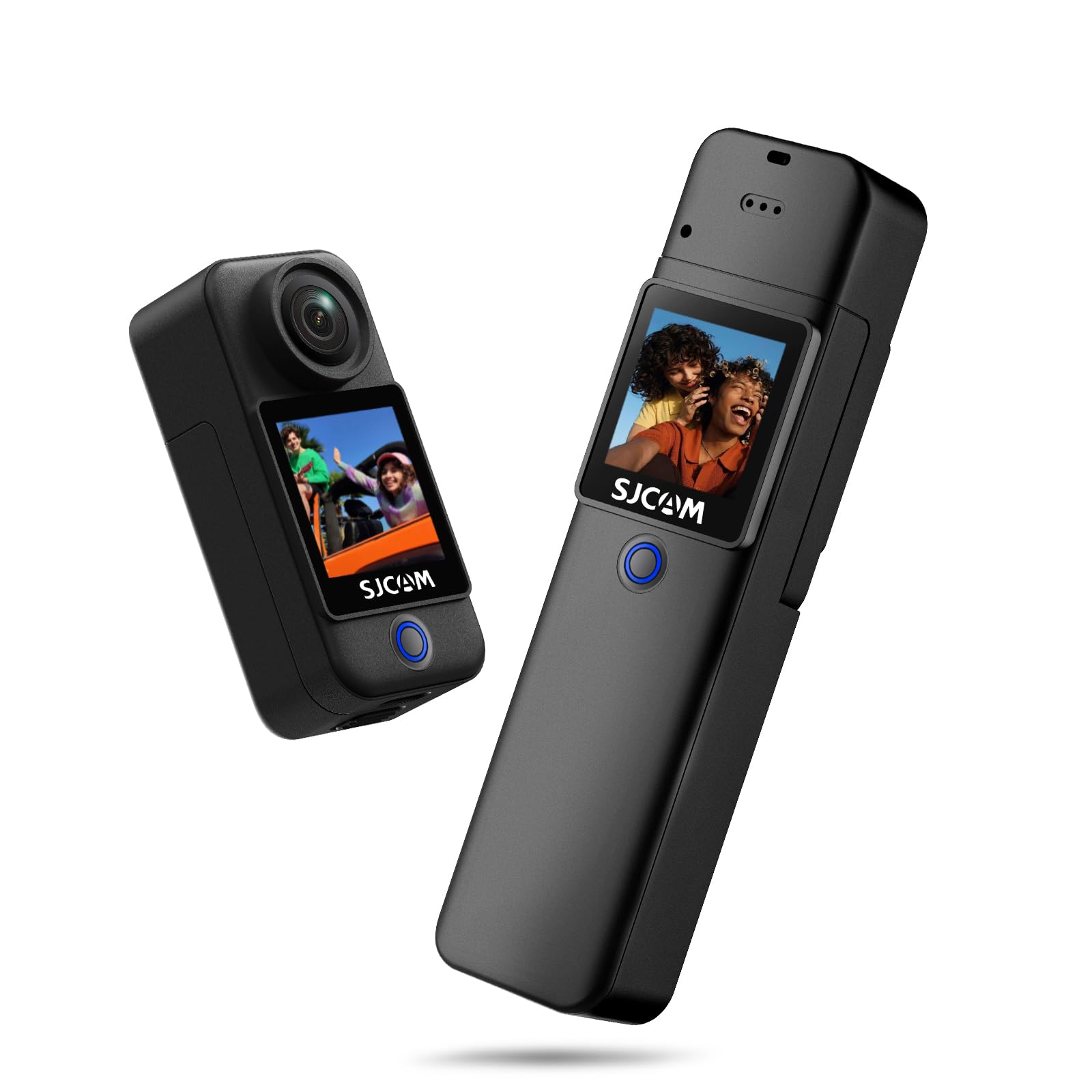 SJCAM C300 Caméra Sport 4K30FPS 20 MP, Double Écran 2,4 G/5 G WiFi Caméra Étanche sous-Marine 30M EIS Anti-Vibration avec 2 Batterie 2800 + 1000 mAh Kit d'Accessoires