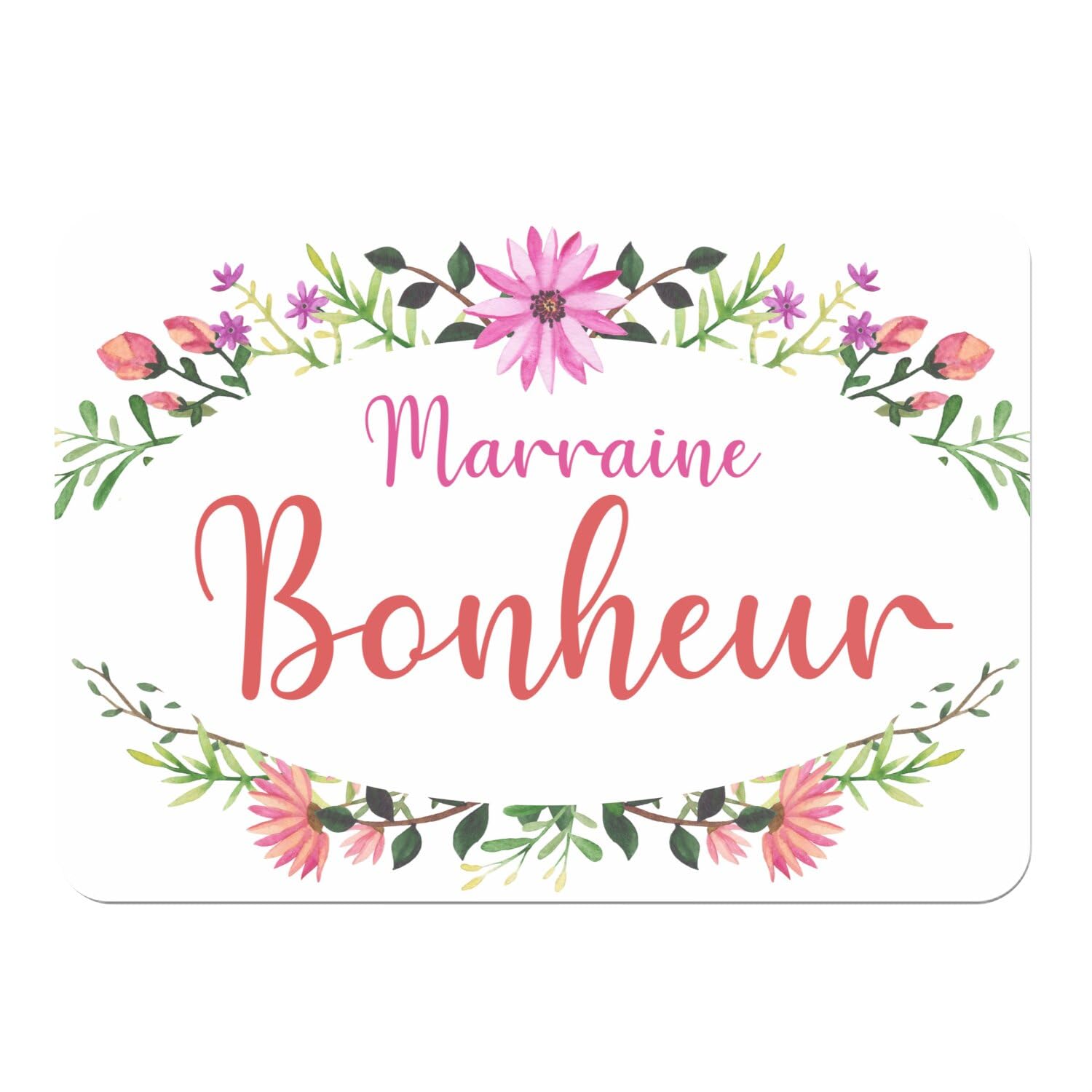 Napperons marraine bonheur en liège - Idée cadeau décoration florale
