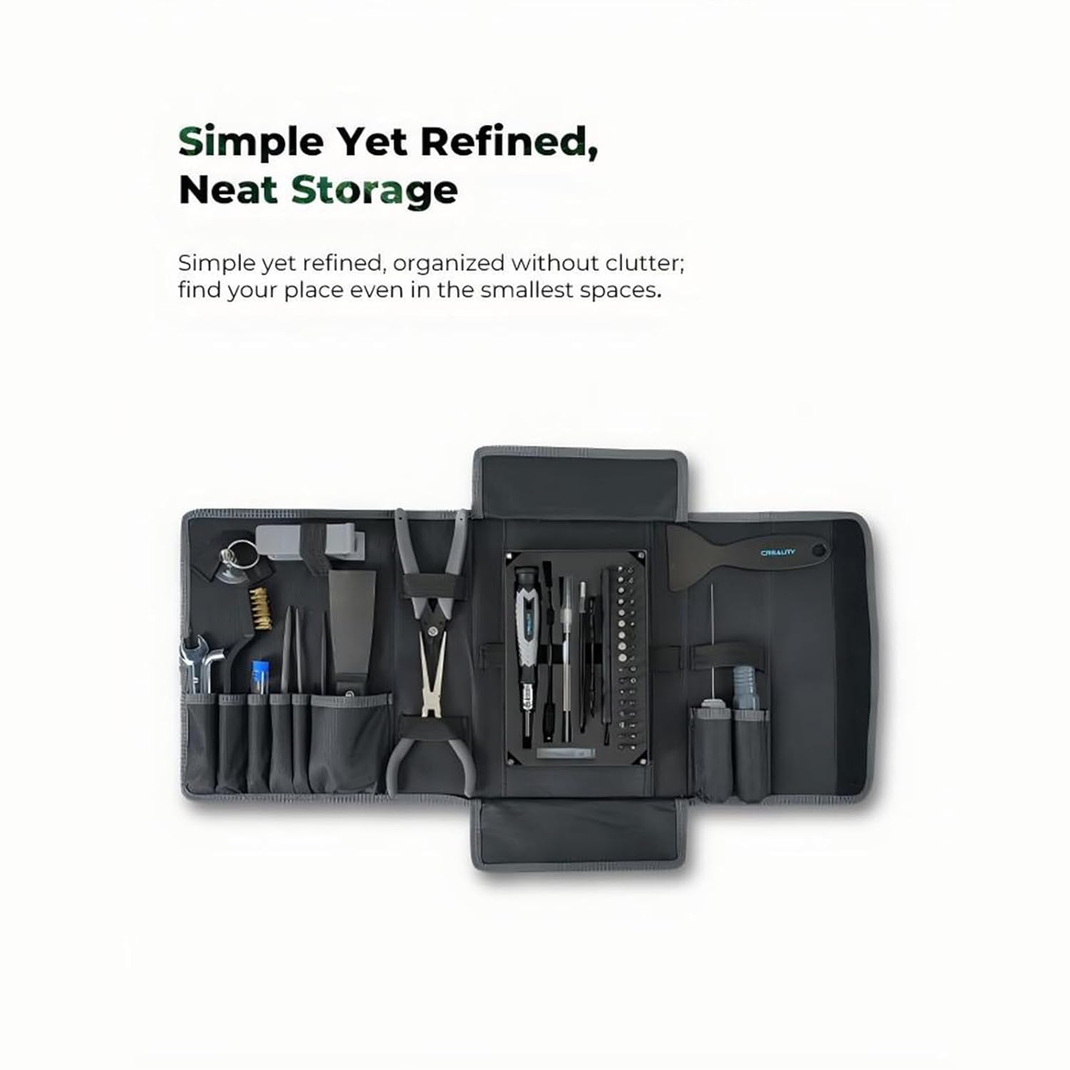 Creality Official 3D Printer Tool Wrap Kit 74 PCS 3D Printer Accessories:Assembly/Removal/Filament Cutting Set 3D Printer Accessories, 3D Printer Accessories for FDM 3D Printer