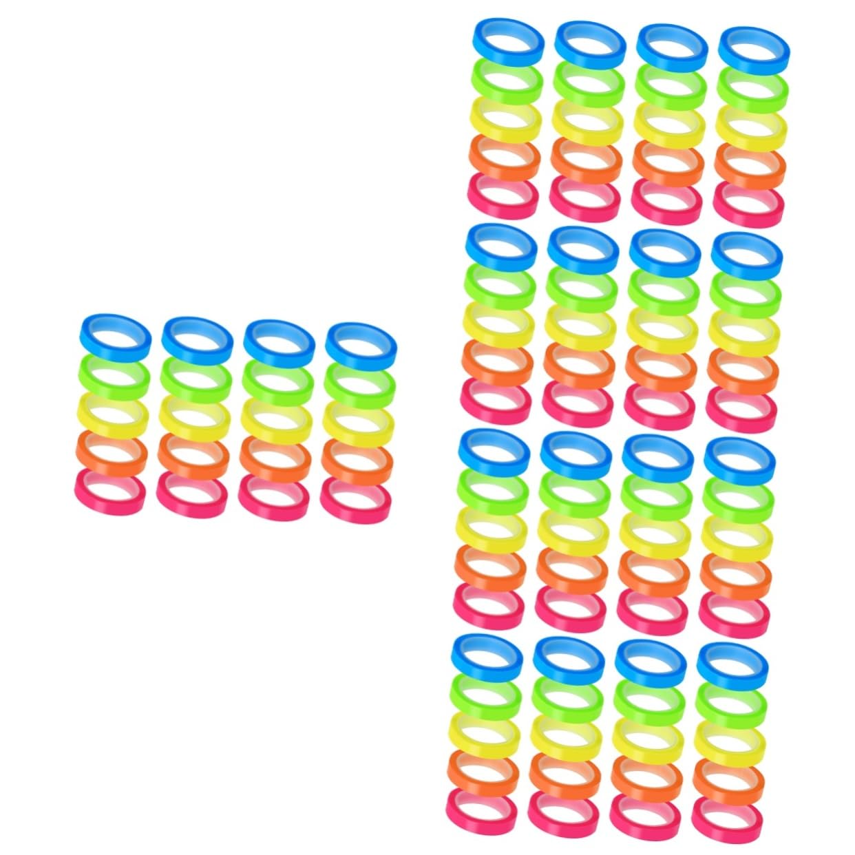 TEHAUX 100rollen Multi- Transparente Sticky Tabs Praktische Seitenmarker Und Highlight Tapes Für Bücher Notizen Und Studien Und Farben Und Abnehmbar