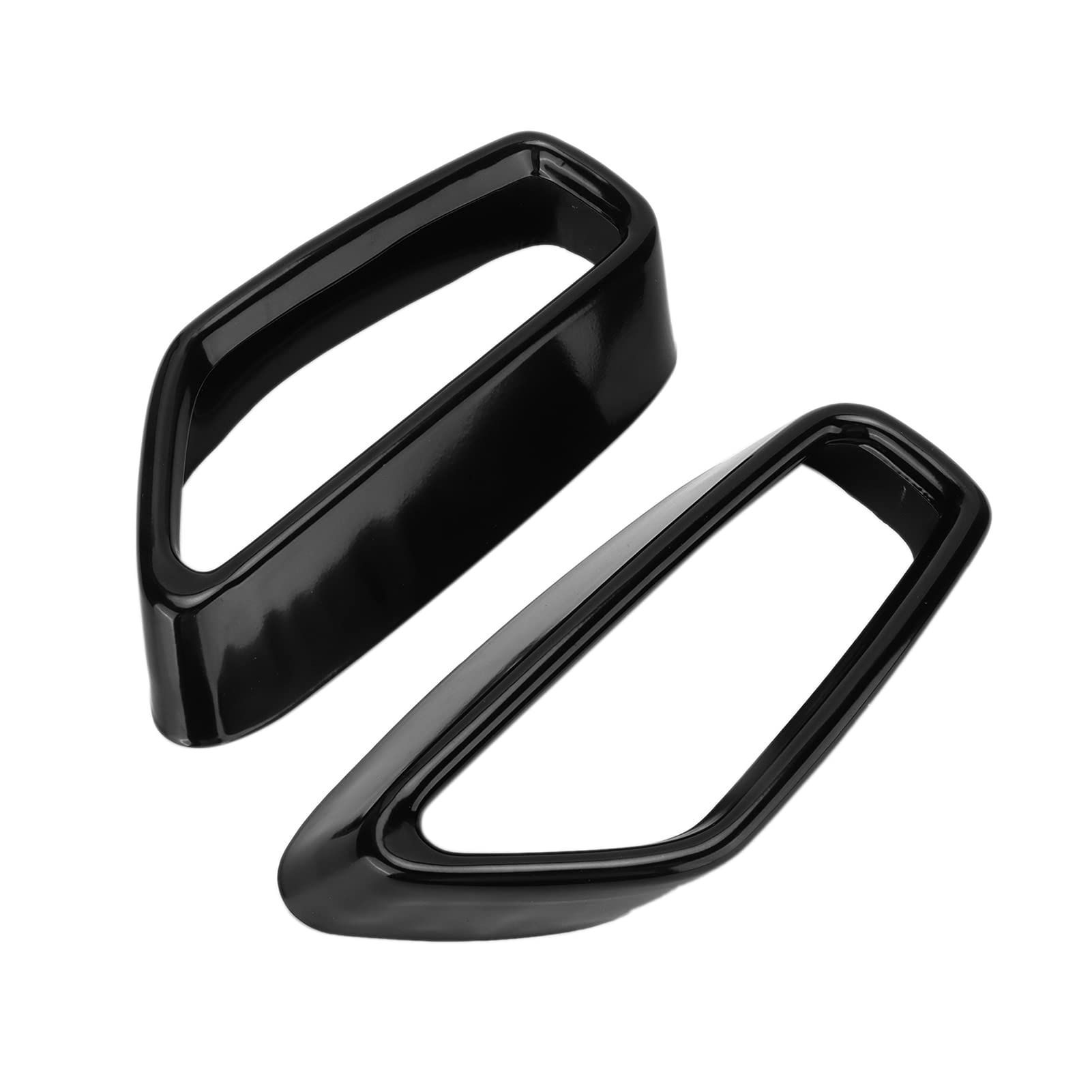 G30 Auspuffblende Schwarz, Auspuffspitzen G30, 2-Teilige Auspuffendrohr-Spitzenabdeckung Schwarz Glänzend Ersatz für 5er G30 G38 2018–2021
