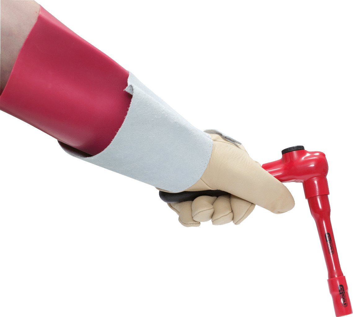 KS TOOLS 117.1662 Gants d'électricien en Naturalex Rouge - Taille 10