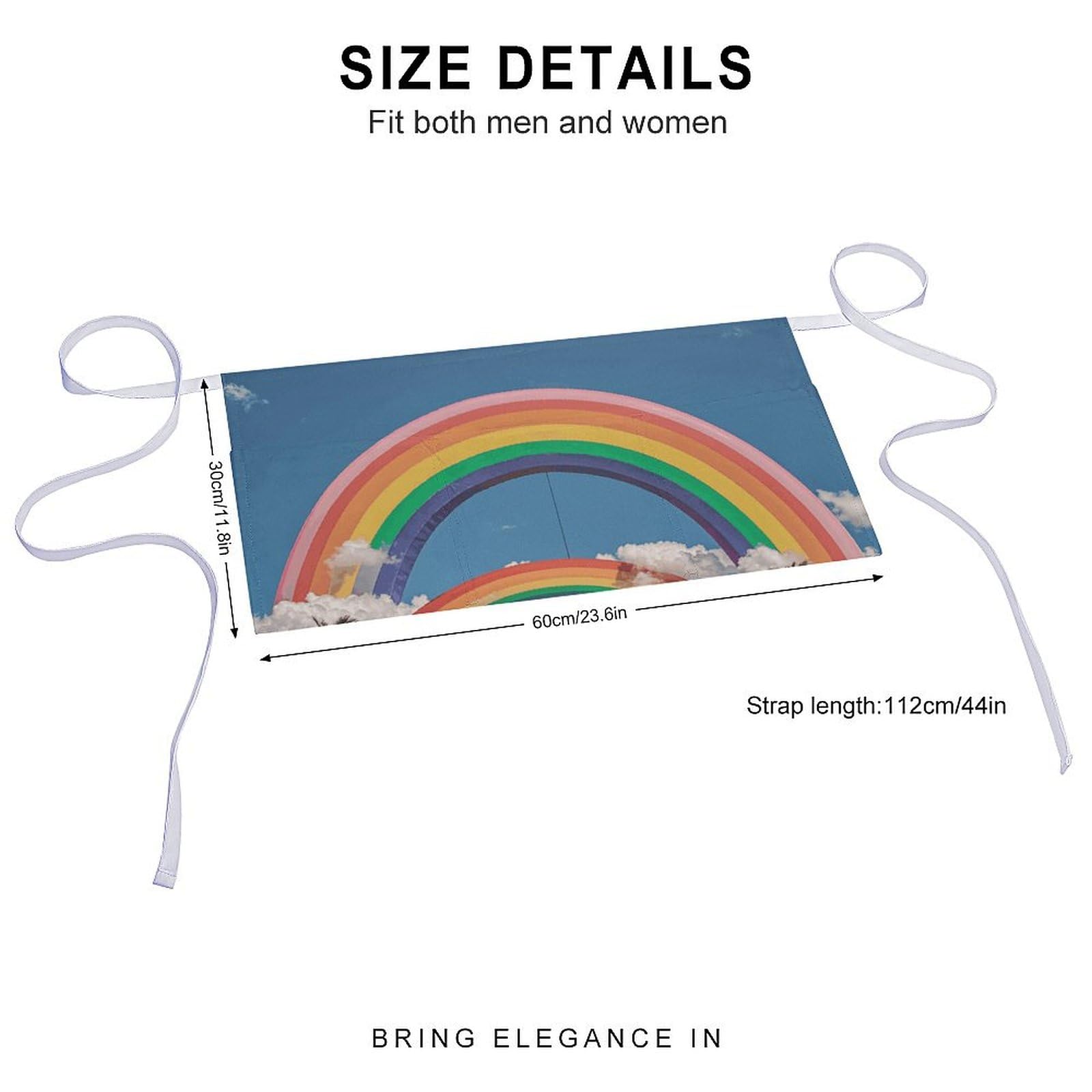 DJUETRUI Beautiful World Rainbow Tribe Adjustable for Women Men with Pockets Extra Long Lab Apron Butcher Apron Oxford Cloth Cotton Apron for Kitchen Cooking Baking
