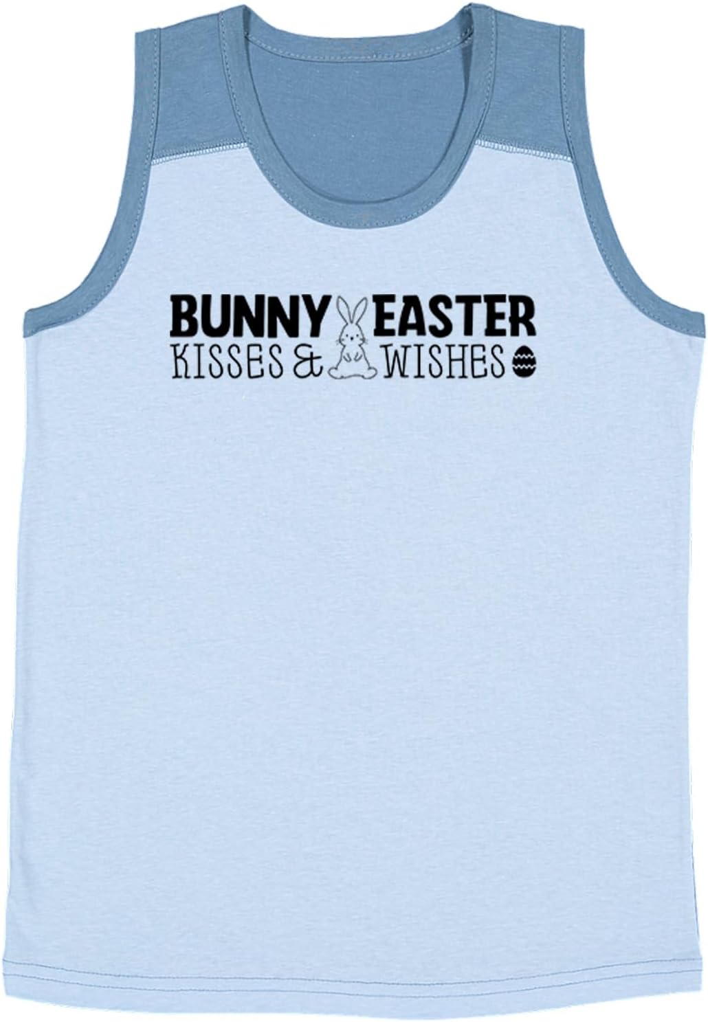 Bunny Kisses & Easter Wishes - Youth Contrast Back Tank Top