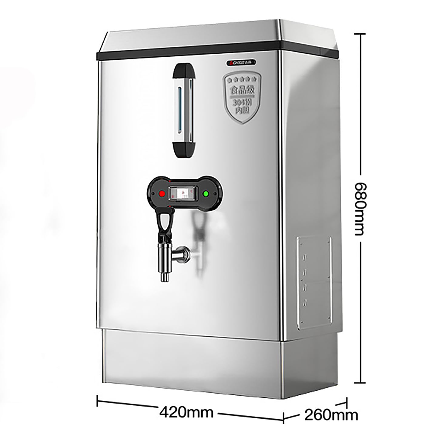 Caldaia elettrica per acqua calda, erogatore istantaneo di acqua in acciaio inossidabile da 40 litri con rubinetto per casa e ufficio, funzione di mantenimento del calore