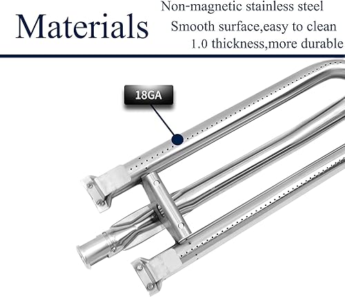 Miniatura 4 de Kit de repuesto para quemador de tubo de parrilla para barbacoa, bandeja radiante y varilla de cerámica, para Charmglow, DCS, parrilla de gas DCS
