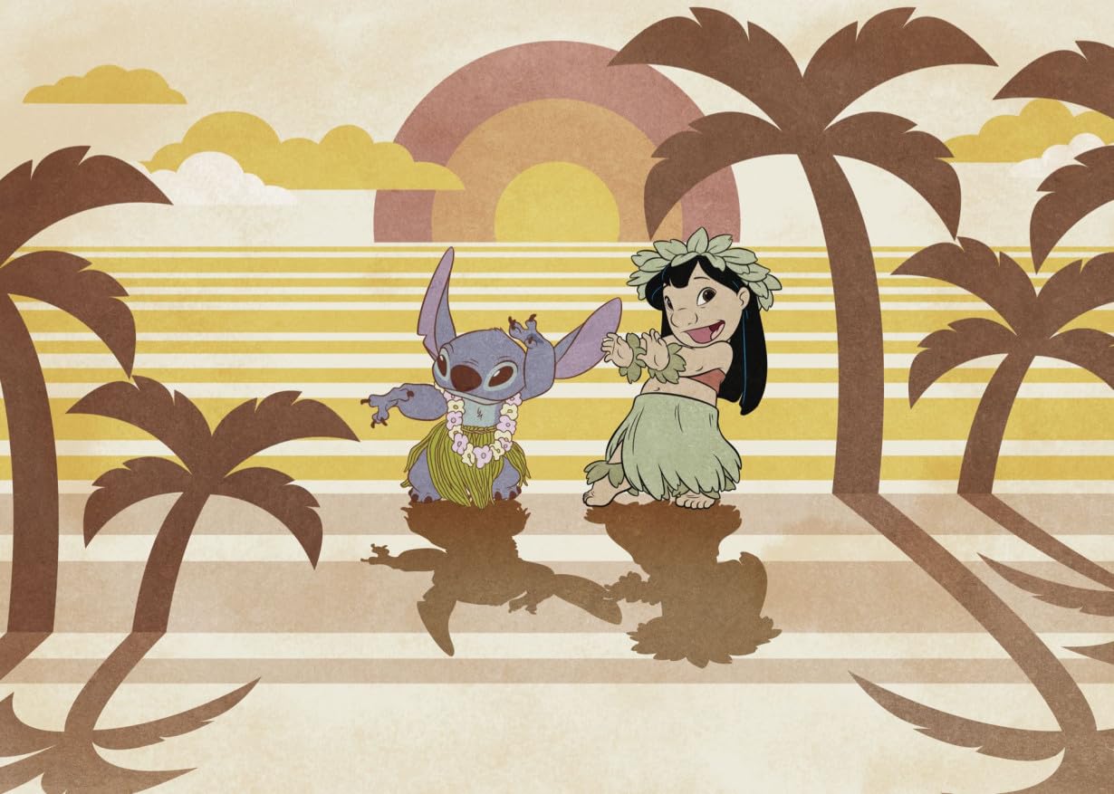 Komar Disney Lilo and Stitch Hula Harmony, Digital Print Non-Woven Photo Wallpaper, Size 350 x 250 cm - Image 2