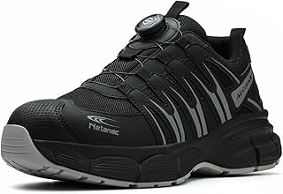 Steel Toe Shoes for Men Women, Breathable Safety Work Footwear with Durable Soft Sole, Comfort Puncture-Resistant Sneakers for Industrial