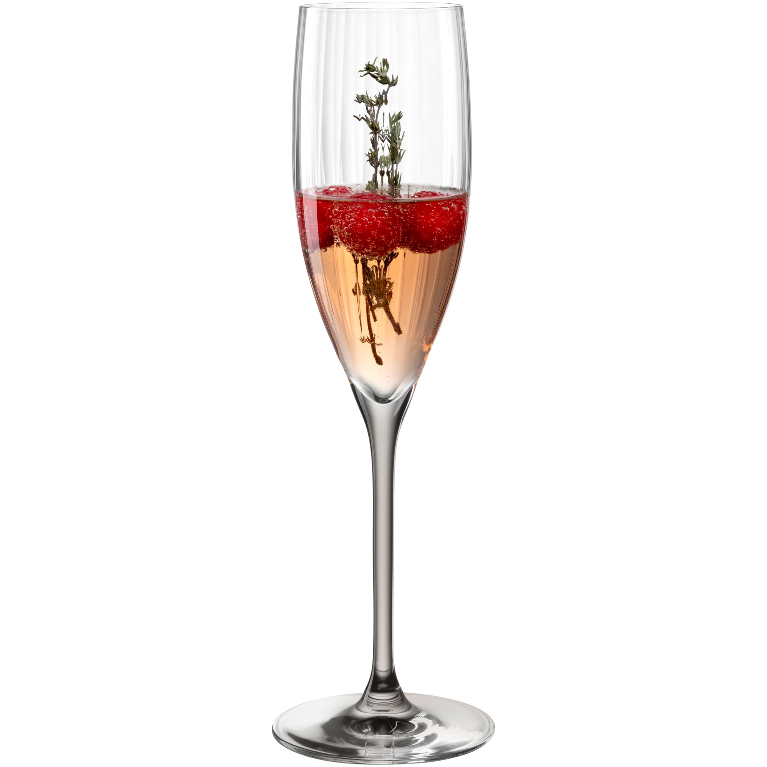 LEONARDO HOME Poesia Sektglas 6er Set, spülmaschinengeeignetes Champagnerglas, Höhe 25 cm, 250 ml, grau, 022381